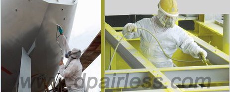 pneumatic-airless sprayer for epoxy shipyard painting